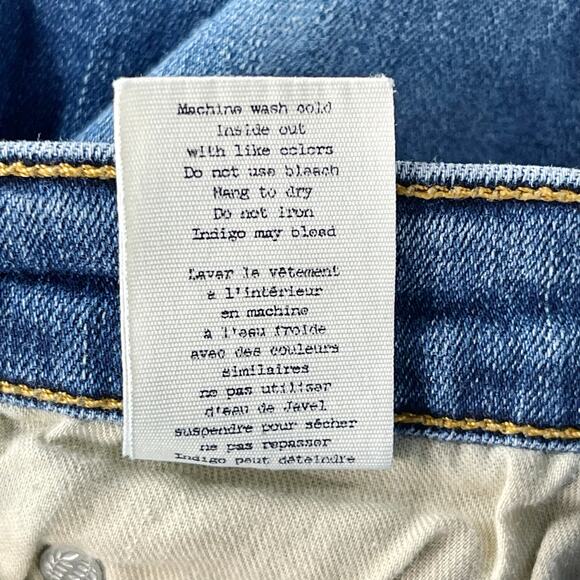 Rag & Bone Womens 27 The Skinny Jeans in La Paz Medium Wash Ripped Distressed - Picture 12 of 12